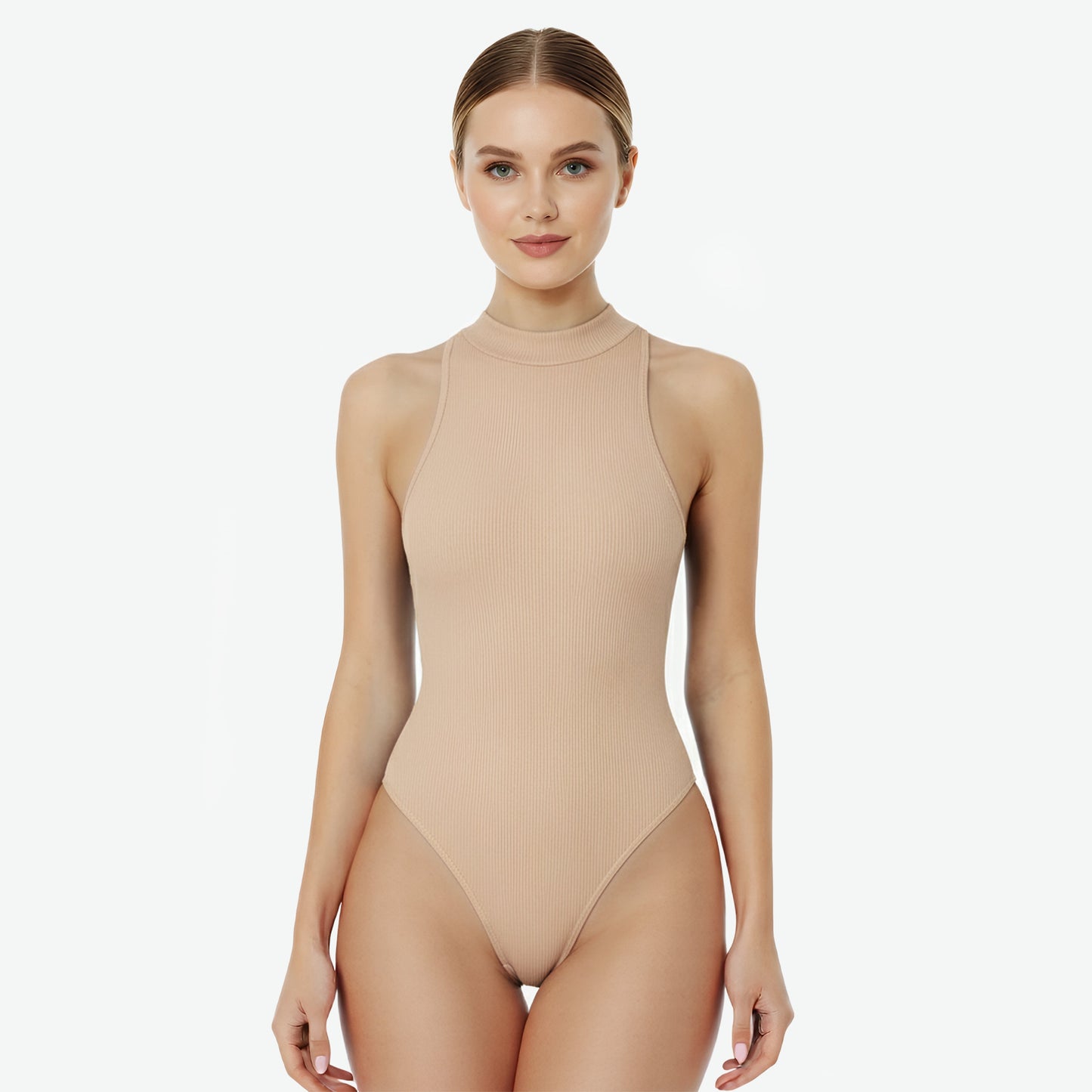 Sleeveless Shaping Bodysuit with Thong